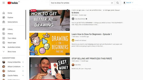 YouTube - Aprende dibujo y arte en línea gratis.