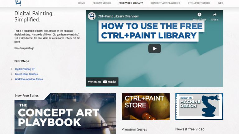 CtrlPaint cursos gratuitos de dibujo y pintura digital.