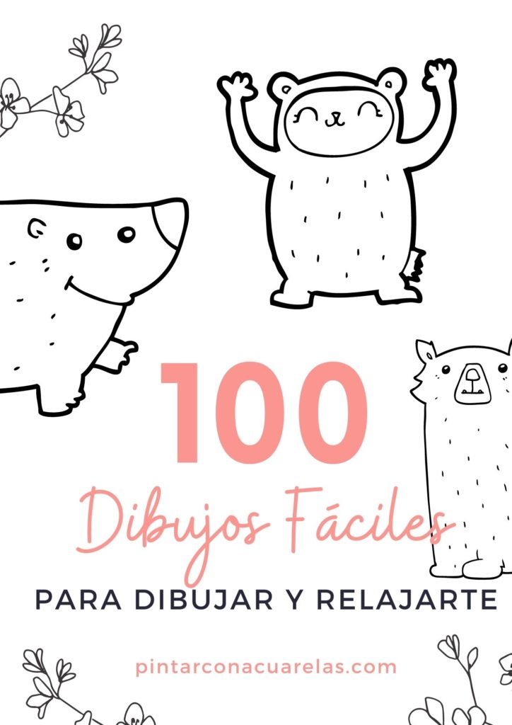 100 Dibujos fáciles en PDF gratis, para dibujar y relajarte - Pintar Con  Acuarelas
