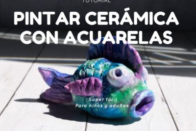 Pintar cerámica con acuarelas fácil en 3 pasos